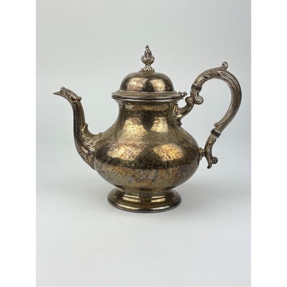Vintage Antique Gorham Silver Plated Coffee Tea Pot Sugar Creamer 5 Piece Set FC